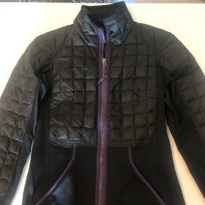 PatagoniaJacket with Nylon Panels and Purple Trim